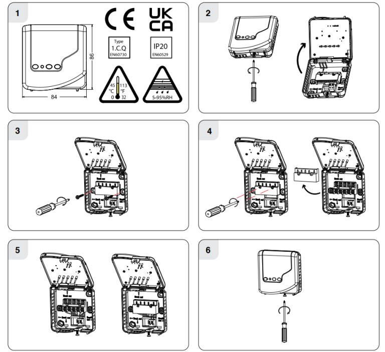 EPH Controls CP4 room thermostat RF programmable Installation