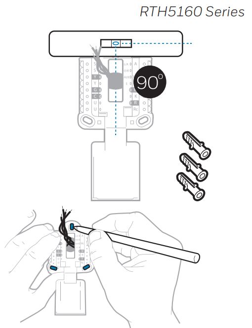 Honeywell Home RTH5160D NonProgrammable Thermostat Quick Installation