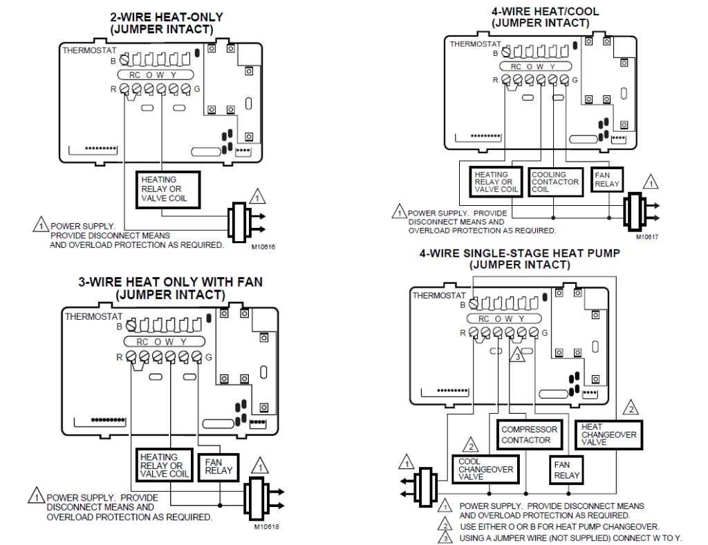 Honeywell Home CT3600 PROGRAMMABLE THERMOSTAT INSTALLATION INSTRUCTIONS thermostat.guide