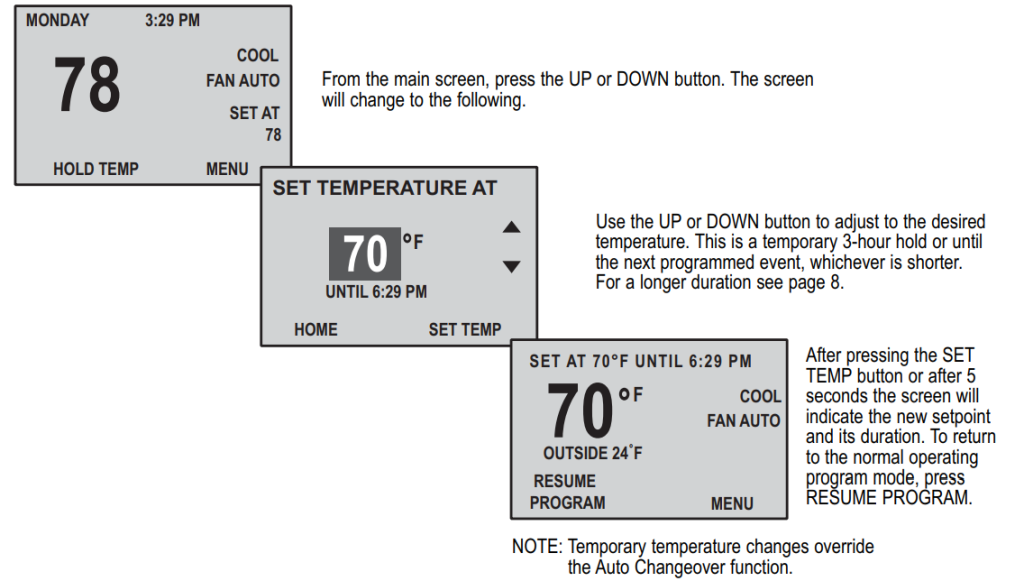 Lennox Signature Stat 81M26 DELUXE PROGRAMMABLE THERMOSTATS with Humidity Control User Manual