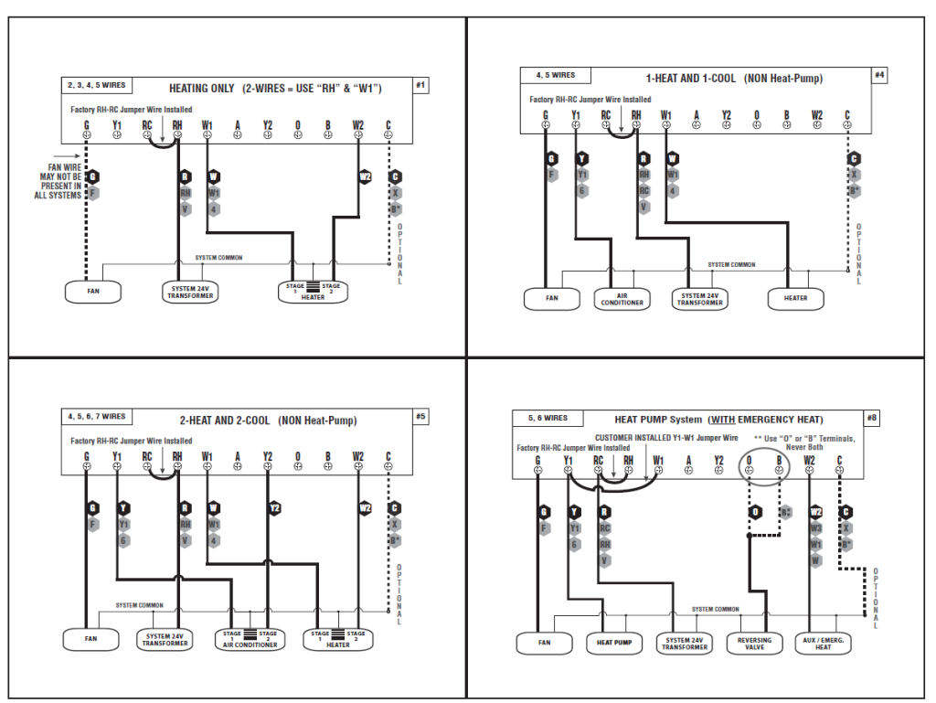 Lux TX9100U PROGRAMMABLE THERMOSTAT Quick Installation Instruction
