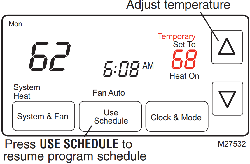 Honeywell Home RTH7600 Touchscreen Programmable Thermostat User Manual