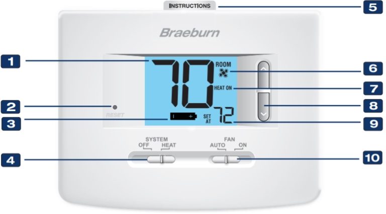 Braeburn 1020NC Non-Programmable Thermostat Installation Guide