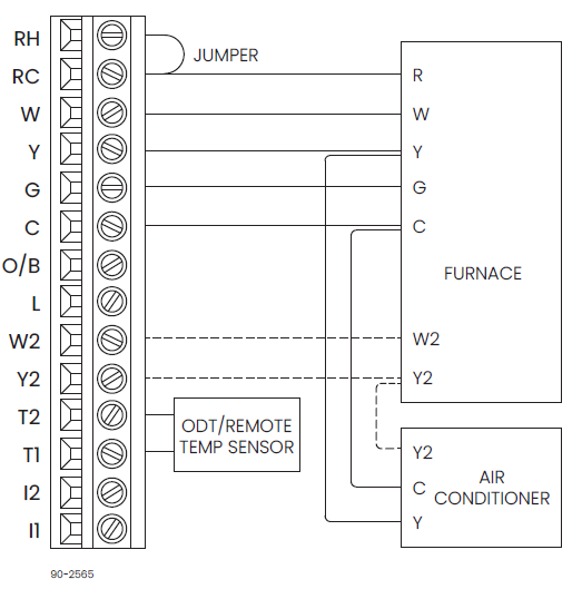 Aprilaire S86WMUPR Wi-Fi Programmable Thermostat Installation ...