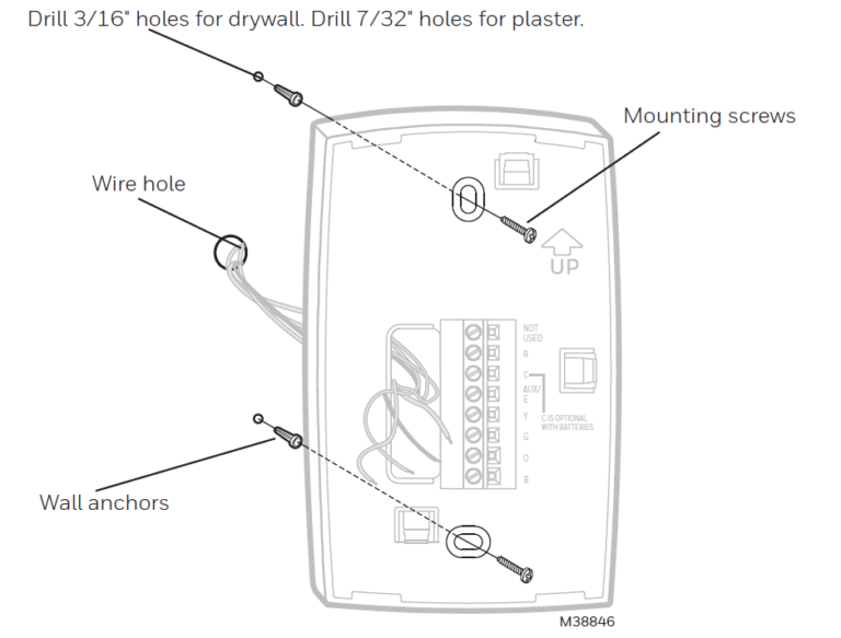 Honeywell PRO 2000 VERTICAL PROGRAMMABLE THERMOSTAT Installation Guide