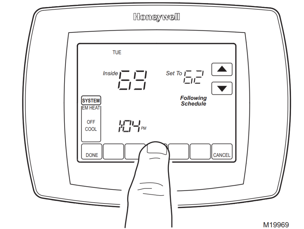 Honeywell RTH8500D Touch Screen Programmable Thermostat OWNER GUIDE