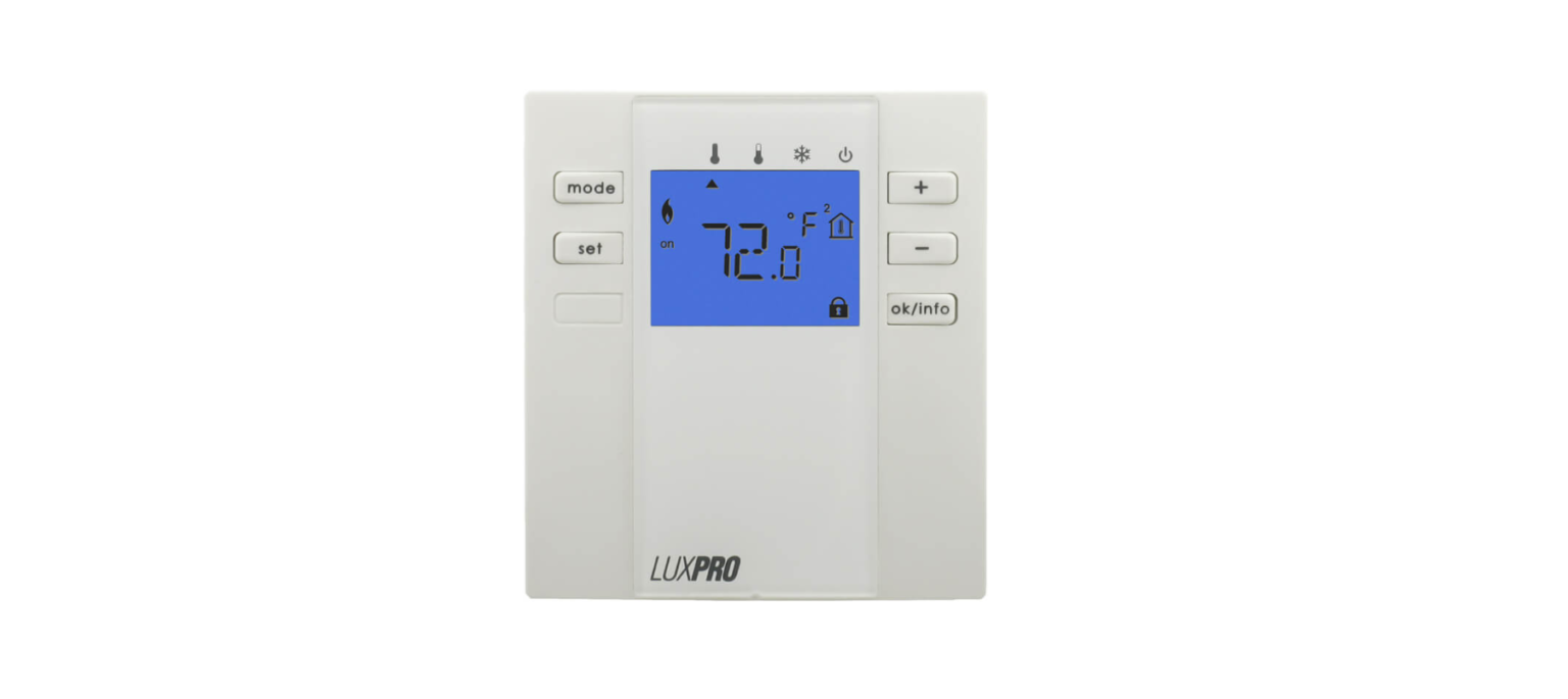 LUXPRO P2000F NonProgrammable Thermostat Product Specifications
