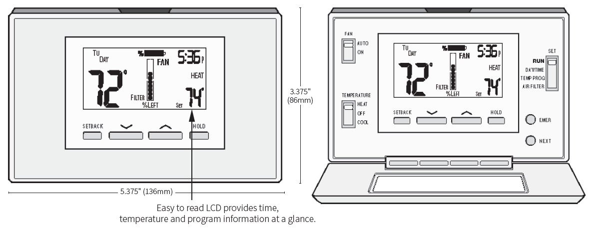 LUXPRO-P621U-Programmable-Non-Programmable-Thermostat-fig-2