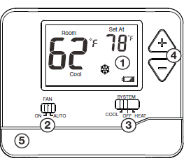 Robertshaw RS8110 Non-Programmable Thermostat fig-1