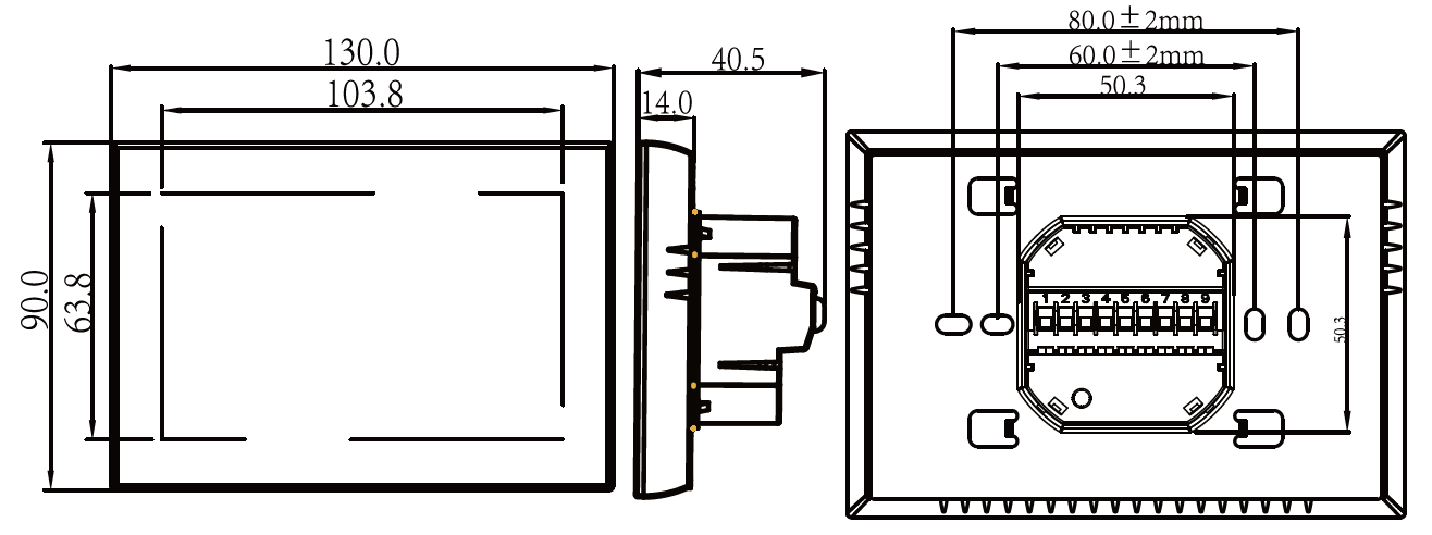 Beca BAC-8000-Series-Touch-Screen-Room-Thermostats-FIG.1