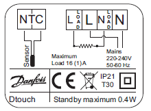Danfoss- 088L0122- ECtemp -Touch- Thermostat- 2