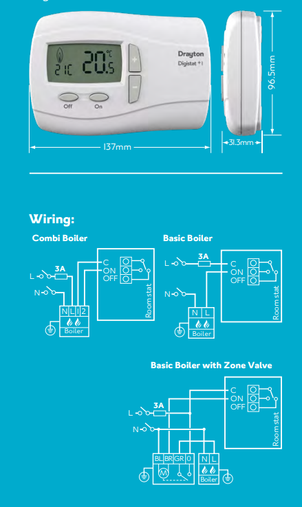 Drayton-Digistat +1-&-Digistat +1RF-RF710-Room-Thermostat-FIG.1