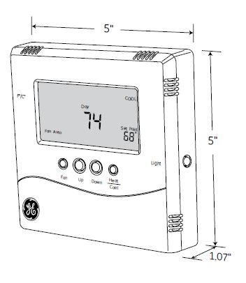GE Appliances RAK348T1 Wireless Digital Thermostat-fig-1