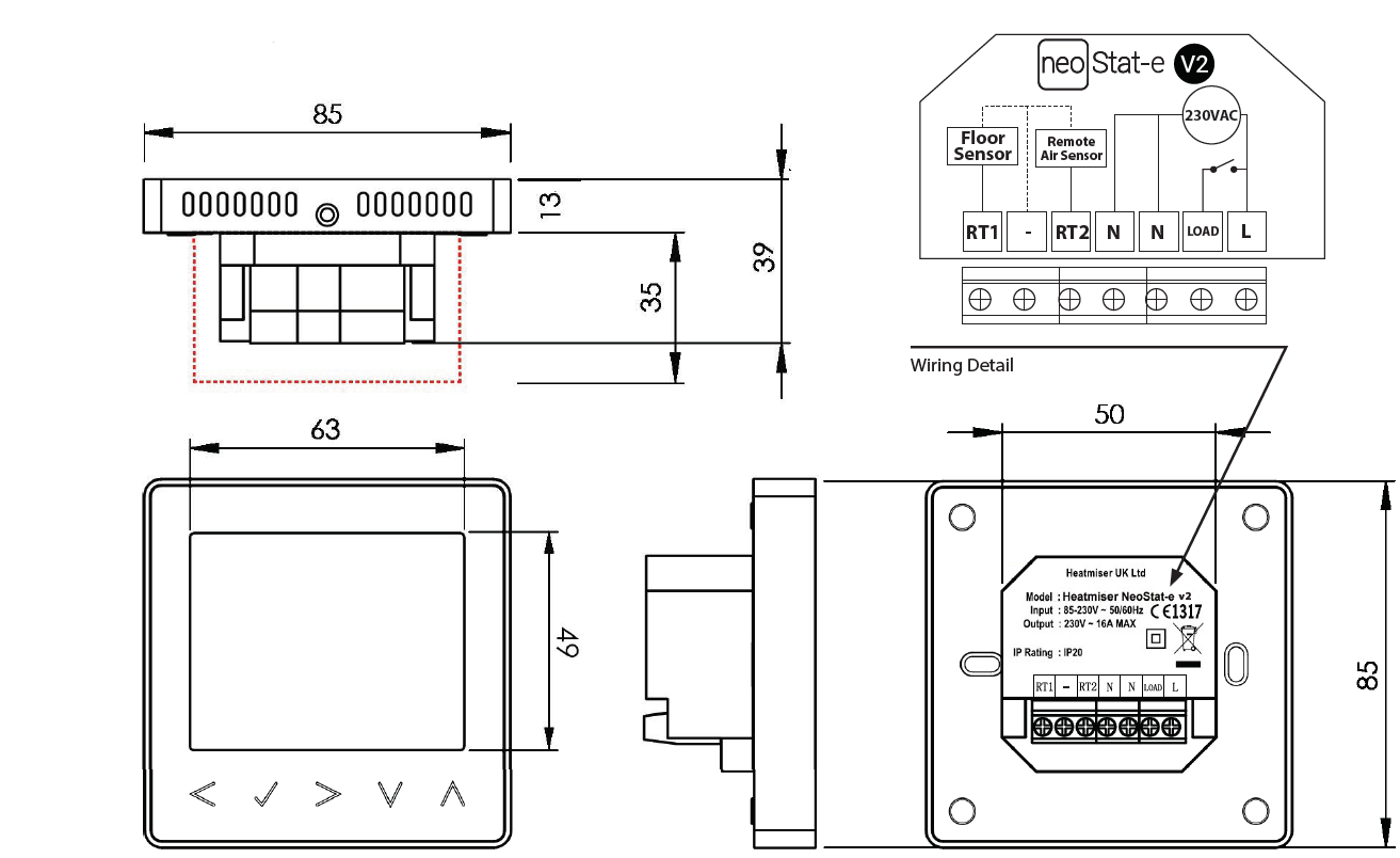 Heatmiser-neoStat-e V2-Electric-Floor-Heating-Thermostat-fig-4