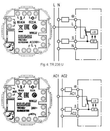 JUNG -TR LS 236 WWM -Room- thermostat  -3