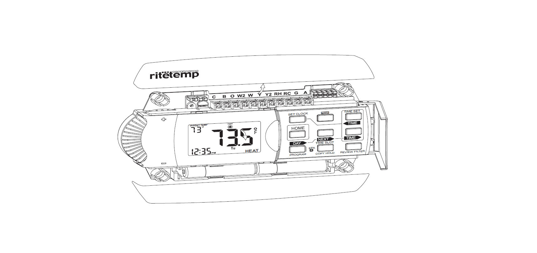 Ritetemp 6025 Programable Thermostat Installational Guide