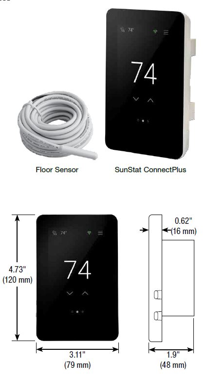SunStat 108001 Command Programmable Touchscreen Thermostat Product-fig-2