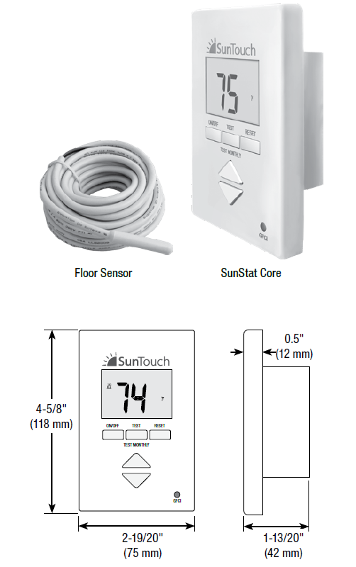 SunStat-108201-Core E-lectric-Floor-Heating-Thermostat-fig-1
