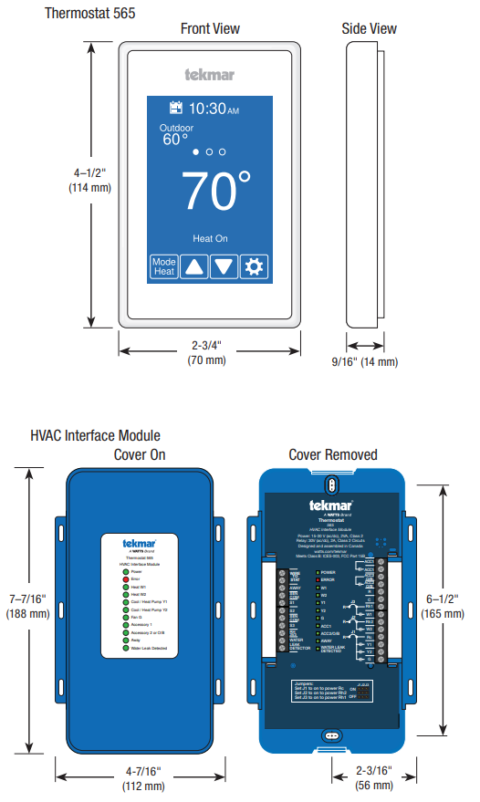 Tekmar-565-Programmable-Thermostat-FIG.1