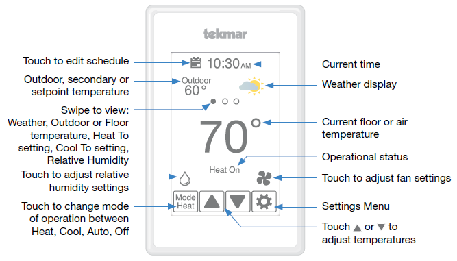 tekmar- U-T-564- Invita -WiFi -Thermostat-1