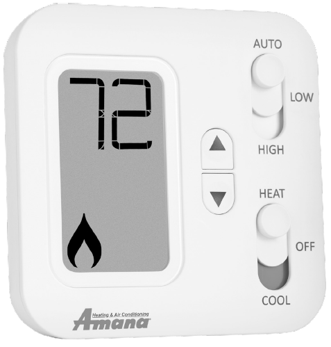 Amana PHWT-A150H 2-Speed Non-Programmable Thermostat – For PTAC Units, White
