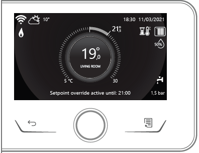 Ariston SENSYS HD 3319467 - Gestionnaire De Système Modulant Filaire Pour Chauffage - Écran LCD Couleur - Programmation Hebdomadaire - Blanc
