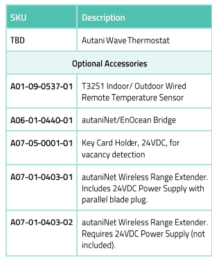 Autani 1000172-01 Wireless ThermosTAT-FIG.1