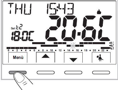 Caleffi 738 Digital room chrono-thermostat 26