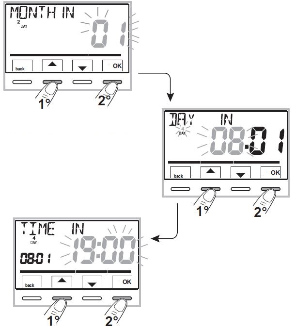 Caleffi 738 Digital room chrono-thermostat 42