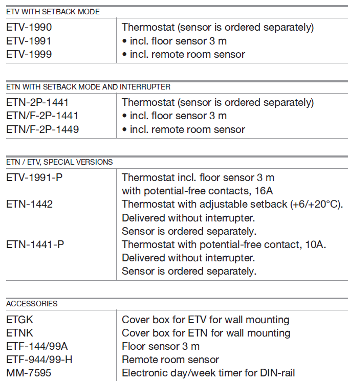 Comfortheat ETN Electric Programmable Thermostat 7