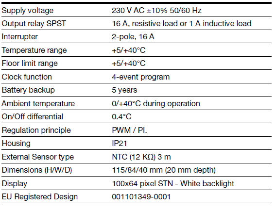 Comfortheat MCD4 Hydronic Programmable Thermostat  4