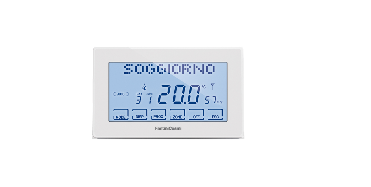Fantini cosmi CH180RF TOUCH-SCREEN PROGRAMMABLE THERMOSTAT Product Specification Guide