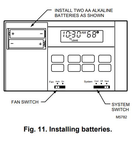 HONEYWELL-T8112C-Electronic-Programmable-Thermostats-fig-11