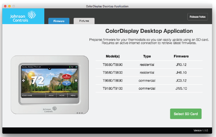 Johnson- Controls- T9180- Touch -Screen -Digital- Room- Thermostat- 114