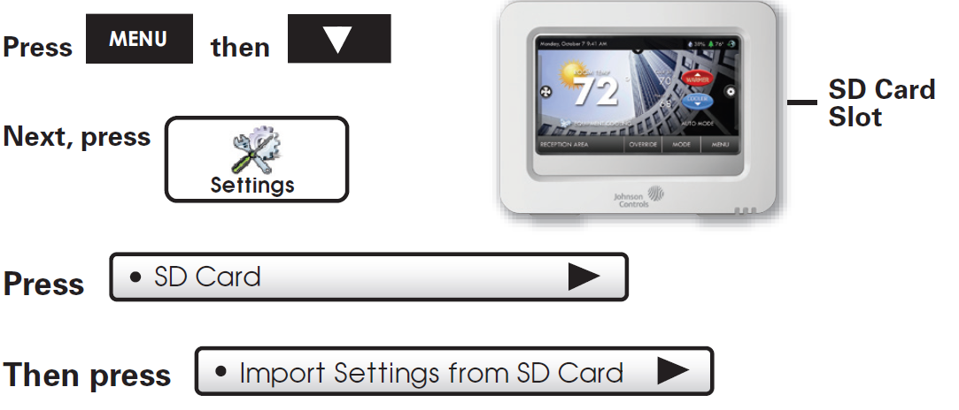 Johnson- Controls- T9180- Touch -Screen -Digital- Room- Thermostat- 116