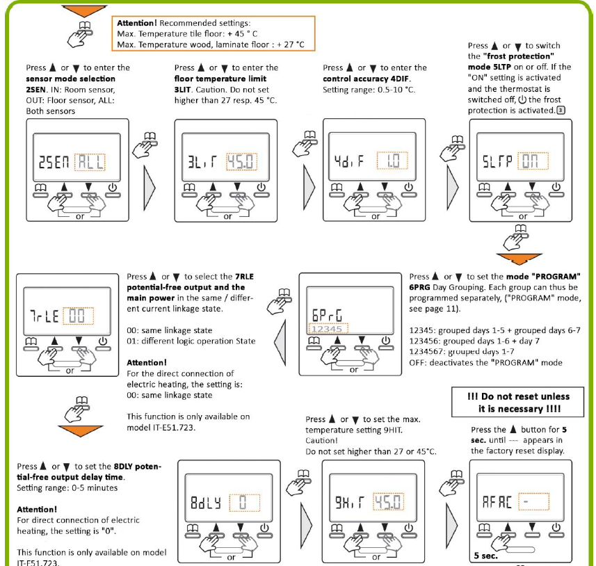 MI-HEAT- E51- Programmable -Thermostat - 25