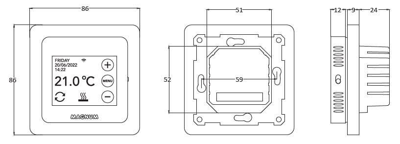 Magnumheating- RAL 9011- Smart- WiFi- Thermostat-3