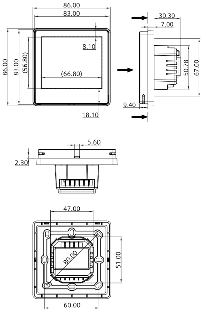 SIEMENS-RDD810-Flush-mount-touch-screen-room-thermostat-Product-Specifications-FIG-51