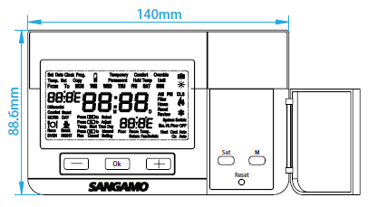 Sangamo -CHPRSTATDP -Digital -Programmable- Thermostat- 1