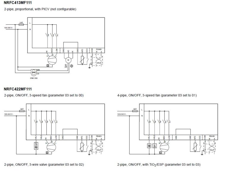 Sauter NRFC413MF111 Fan Coil Thermostat Product Data Sheet thermostat