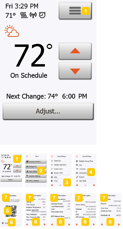Schluter SYSTEM DHERT104-BW Programmable touchscreen thermostat -53