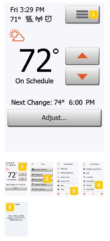 Schluter SYSTEM DHERT104-BW Programmable touchscreen thermostat -54