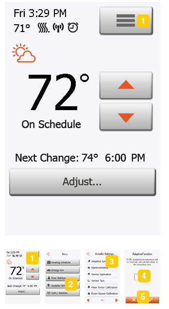 Schluter SYSTEM DHERT104-BW Programmable touchscreen thermostat -57