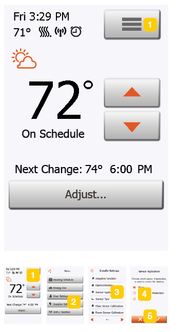 Schluter SYSTEM DHERT104-BW Programmable touchscreen thermostat -60