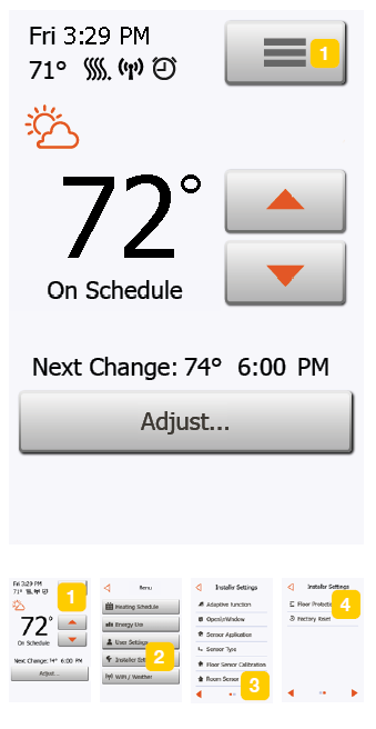 Schluter SYSTEM DHERT104-BW Programmable touchscreen thermostat -65