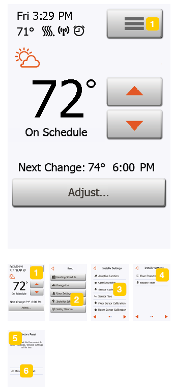 Schluter SYSTEM DHERT104-BW Programmable touchscreen thermostat -67
