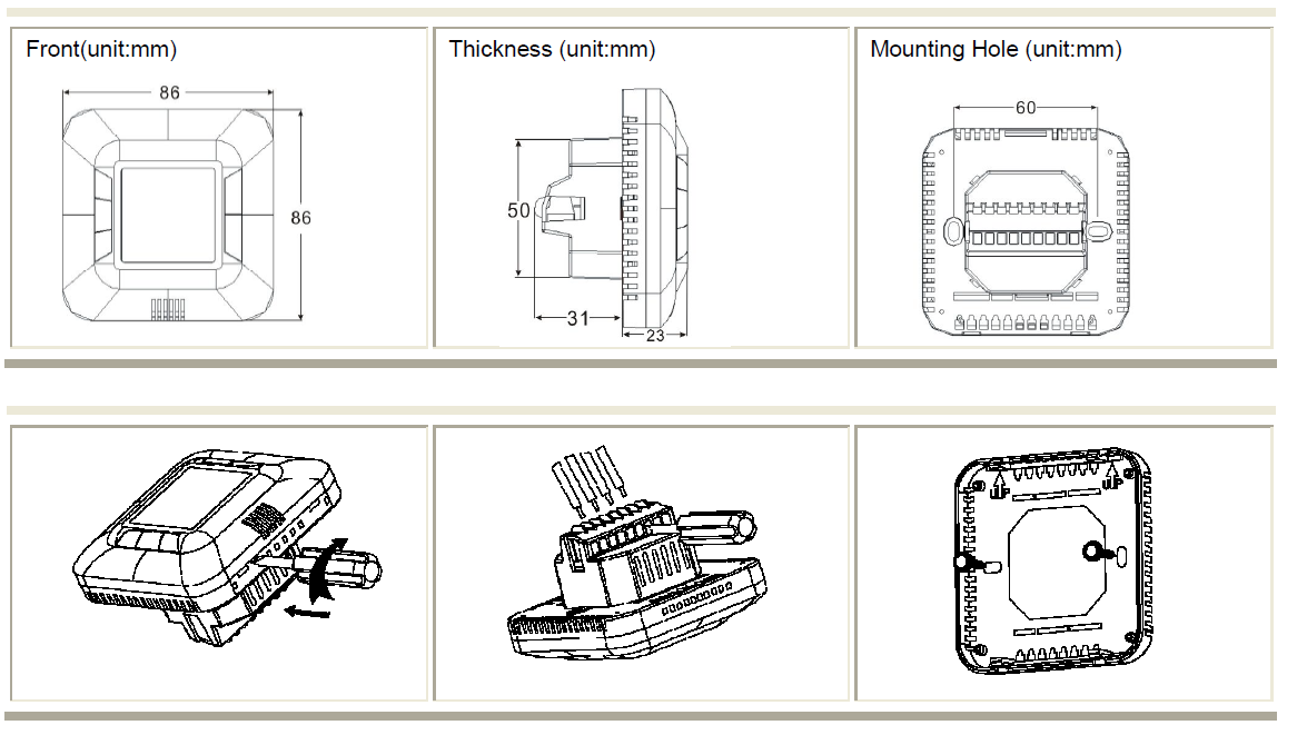 hotowell- HTW-31-F12- Digital- Room -Thermostat - 8