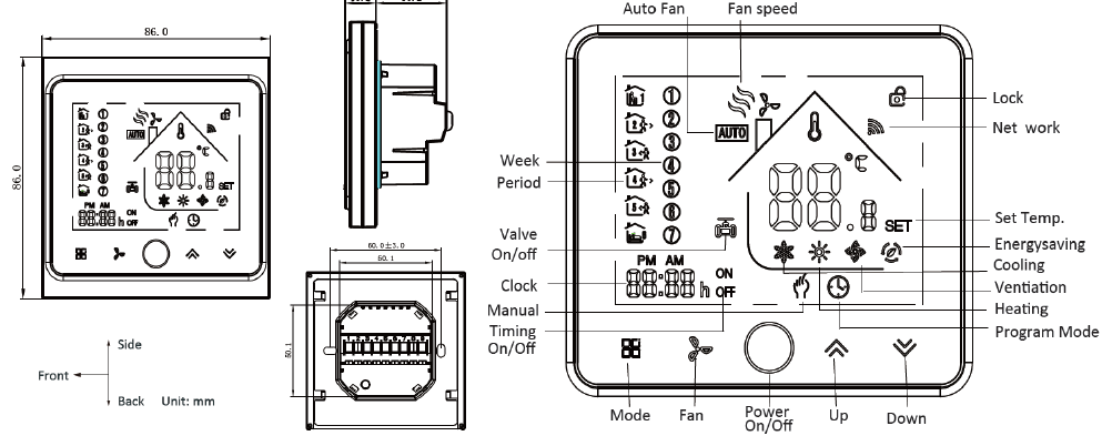 hotowell- HTW-FT03- Smart- Wifi- Fan- Coil -Thermostat- 4