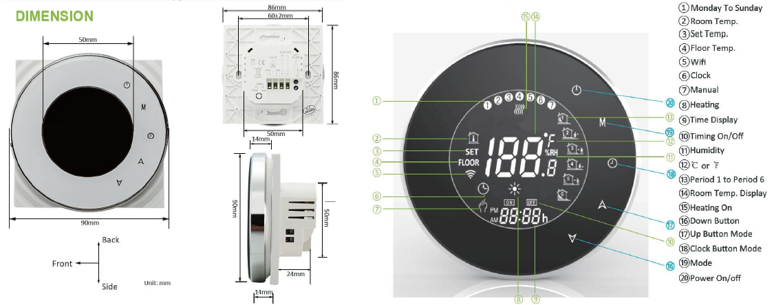 hotowell -HTW-ECB6 -Smart- Wifi- Thermostat- 4