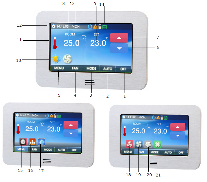 hotowell -htw-31-dt12f- Color- Touch- Room -Thermostat- 1